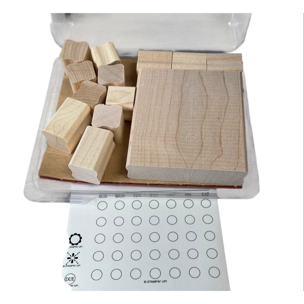 Stampin' Up! Mark the Date Wood Mounted Rubber Stamp Set Calendar Events